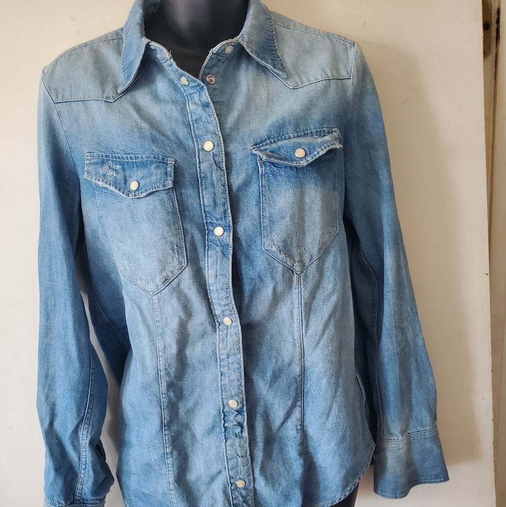 G-STAR RAW ORGANIC COTTON DENIM SHIRT